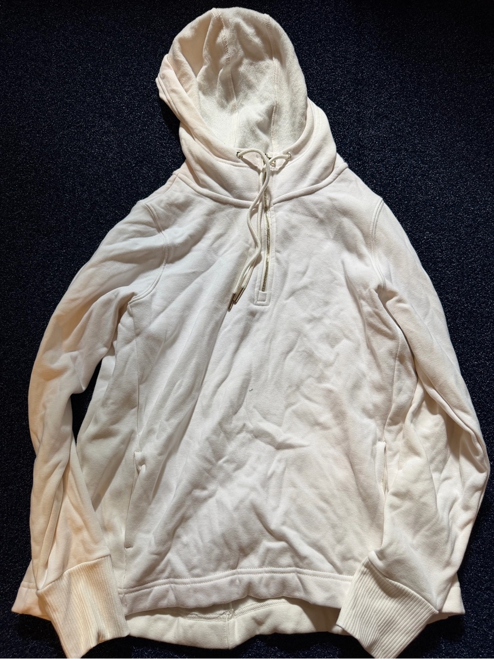 Avia quarter zip hoodie size small cream